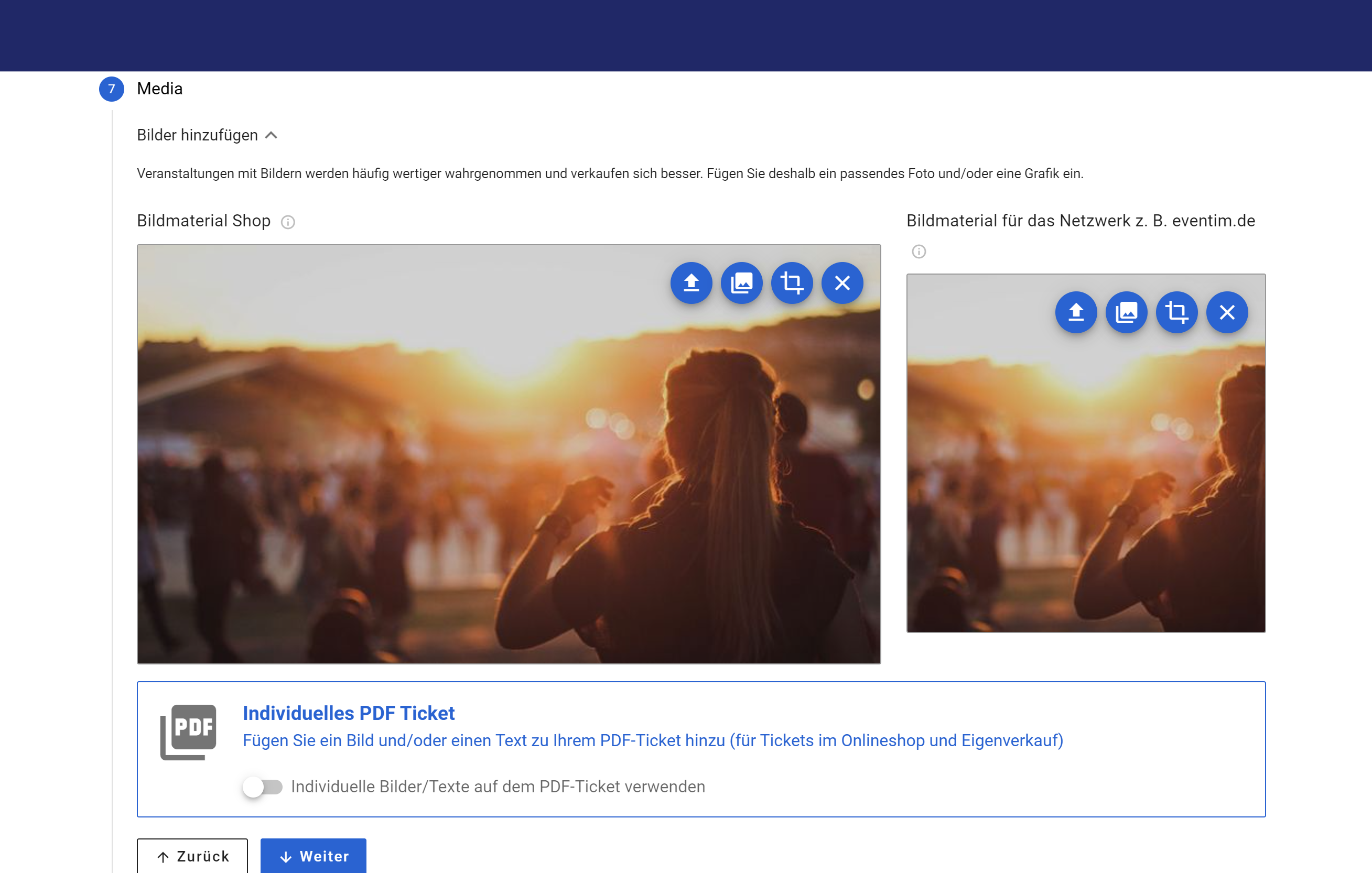 Einfache Eventerstellung: Simpler Media-Upload für dein Eventbild